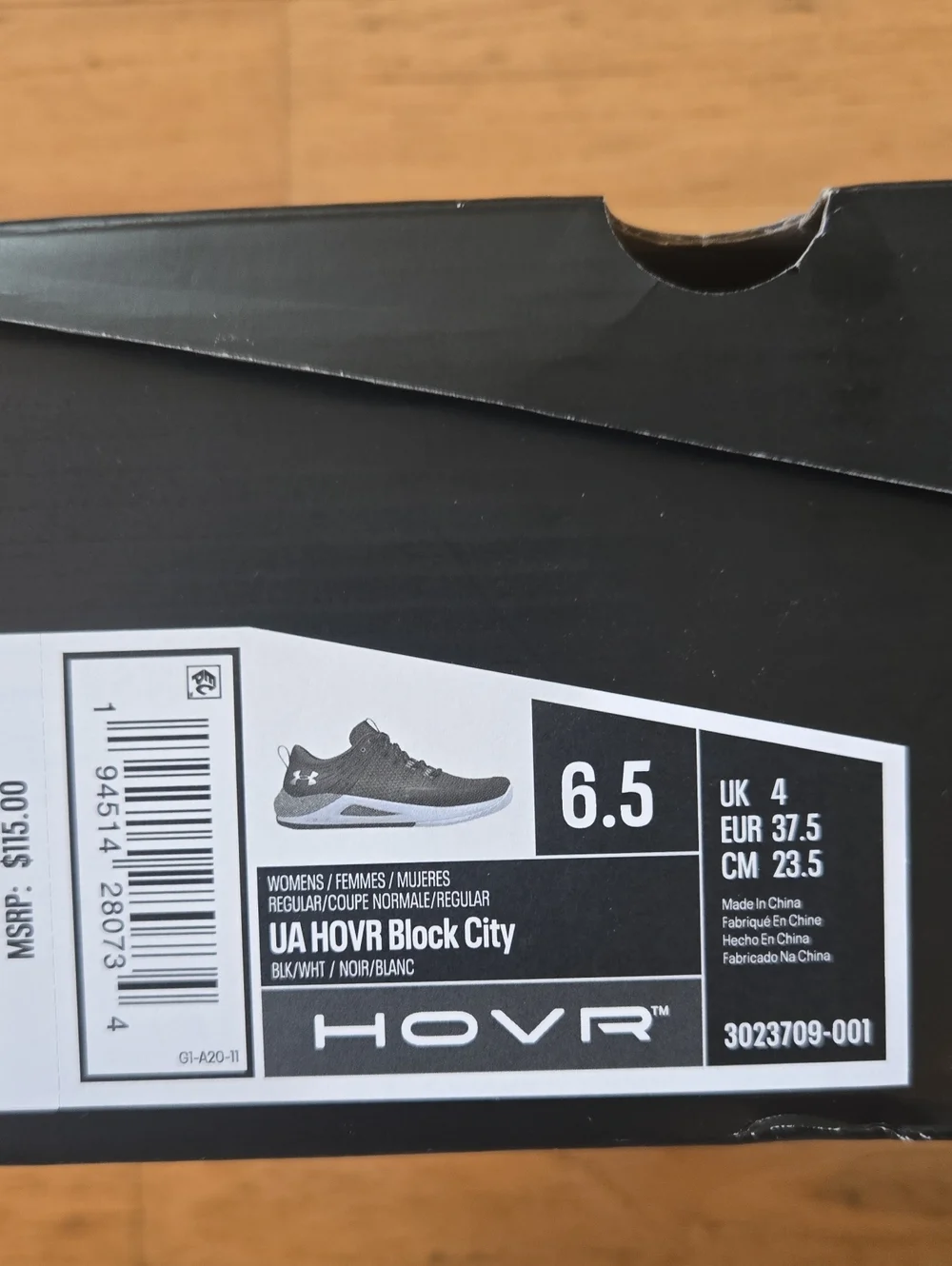 Under Arnour UA HOVR Block City 3.0 Women's Sz 6.5 Volleyball Shoes 3023709-001